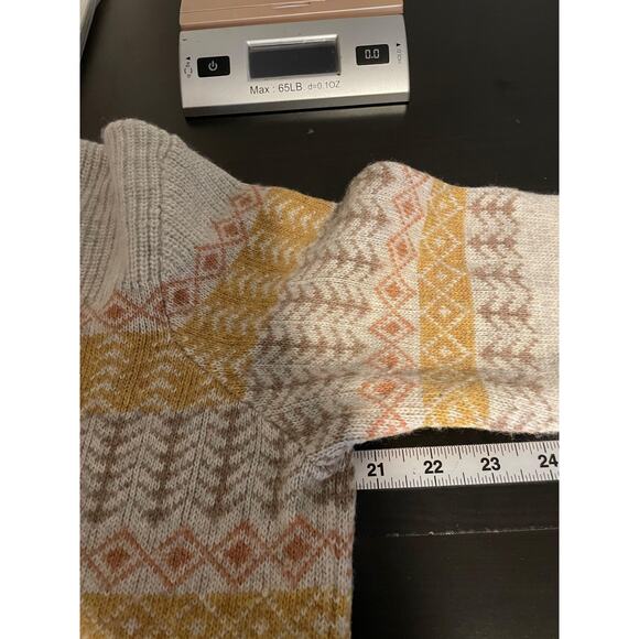 Kuhl Sweater Womens Medium Merino Wool Blend Fair Isle Crewneck Pullover - Picture 8 of 10
